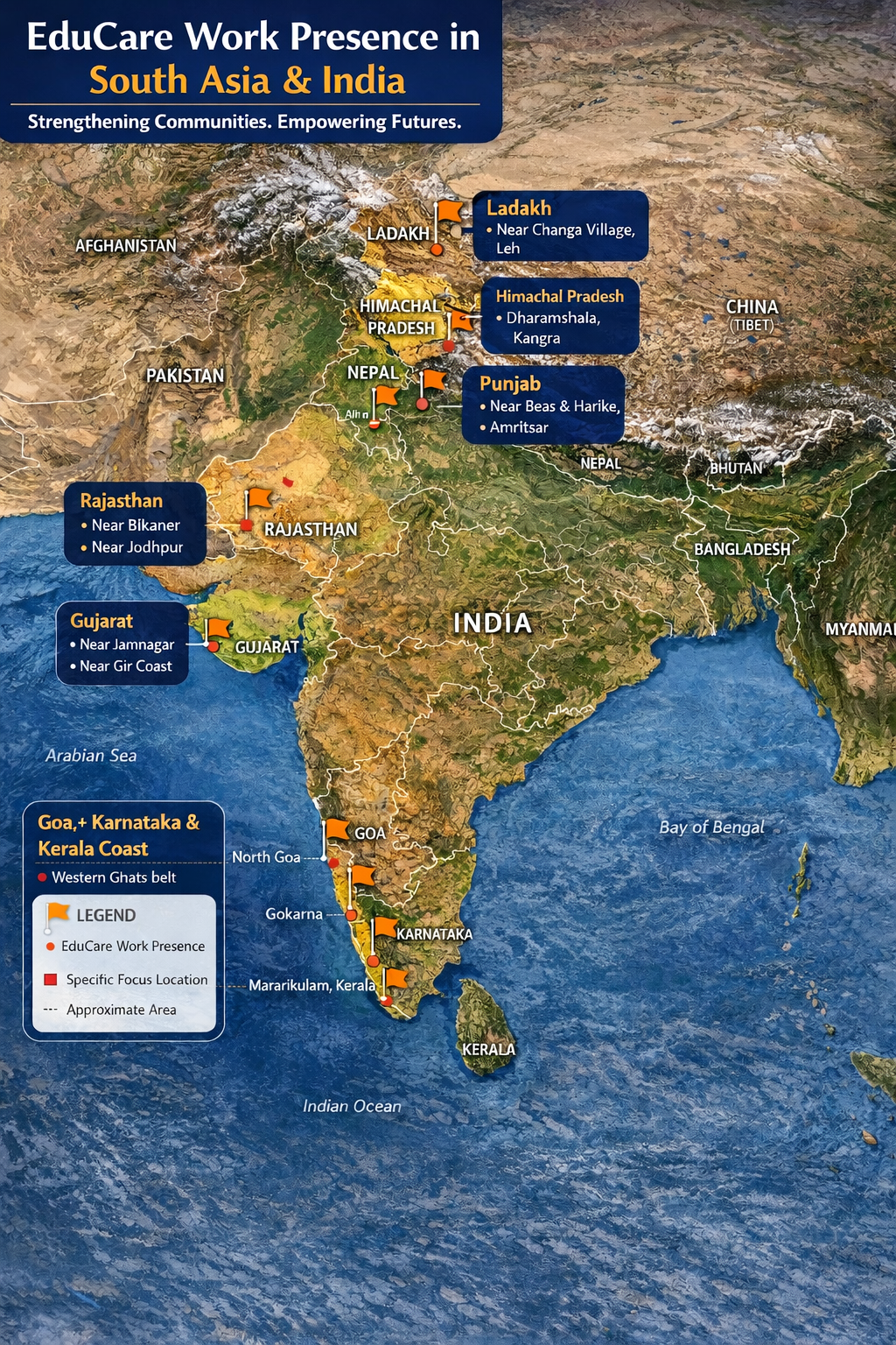 EduCARE India — Regional Scope across South Asia
